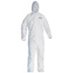 ANSELL 67-200 TRAJE DESCARTABLE BLANCO CON CAPUCHA CREMALLERA FRONTAL Y ELASTICOS EN MANILLAS Y TOBILLOS